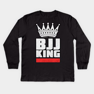 BJJ king - brazilian jiu-jitsu Kids Long Sleeve T-Shirt